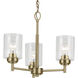 Winslow 3 Light Natural Brass Mini Chandelier Ceiling Light