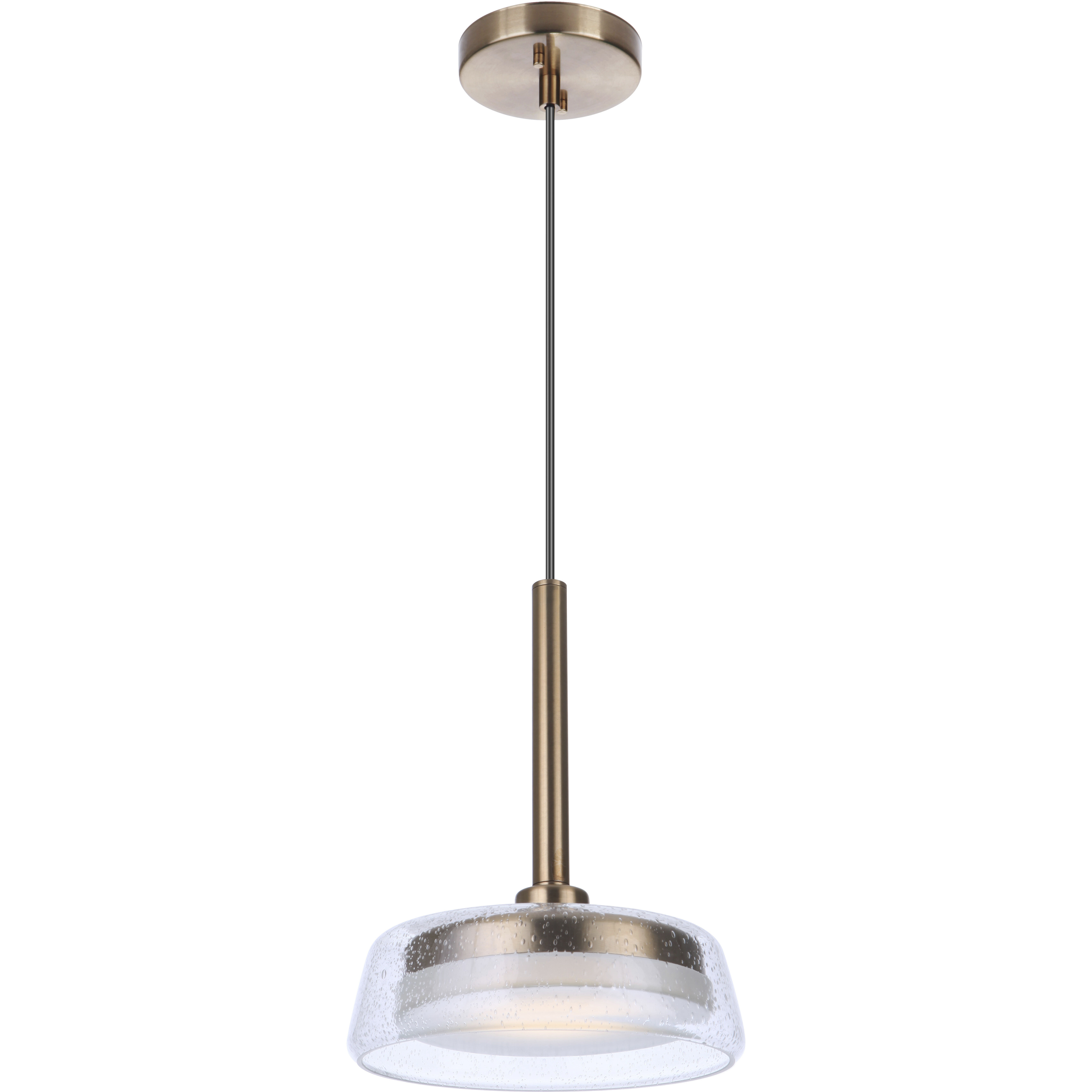 Centric LED 10 inch Satin Brass Pendant Ceiling Light