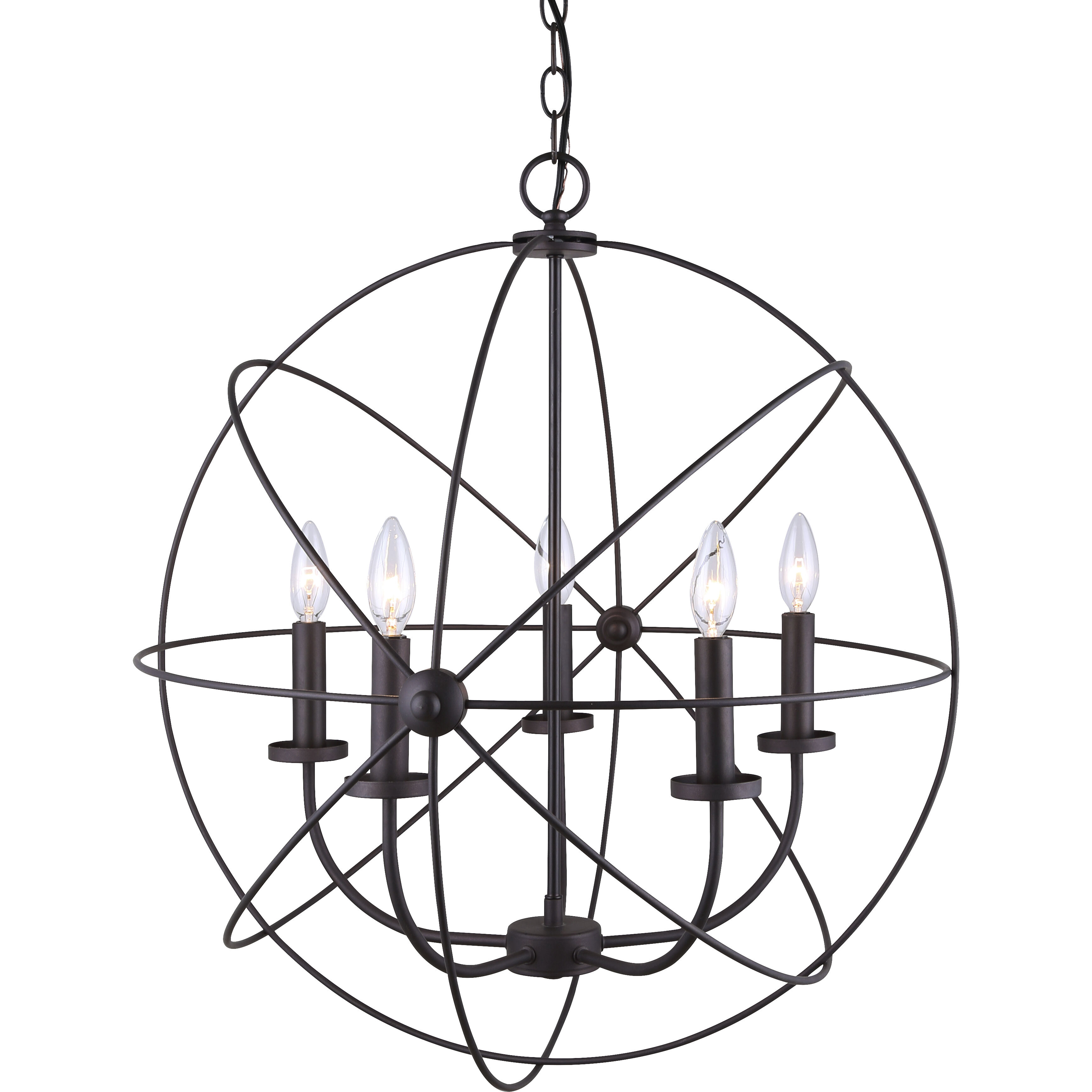 Madison 5 Light 25 inch Oil Rubbed Bronze Chandelier Ceiling Light