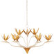 Paradiso 9 Light 39.5 inch Contemporary Silver Leaf and Contemporary Gold Leaf and Contemporary Gold Chandelier Ceiling Light