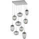 Cosmos LED LED 32 inch Classic Silver Chandelier Ceiling Light, Square Multi-Port