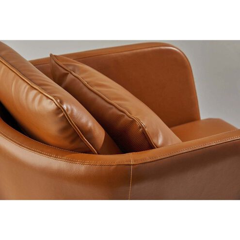 Stanley Camel Brown Distressed PU Leather Chair