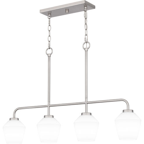 Nielson 4 Light 36 inch Brushed Nickel Island Light Ceiling Light, Medium