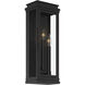 Lundon 3 Light 17.5 inch Black Outdoor Wall Light