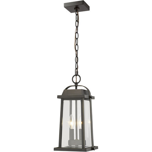Millworks 2 Light 7.75 inch Oil Rubbed Bronze Outdoor Chain Mount Ceiling Fixture
