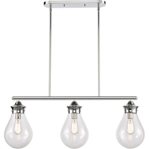 Genesis 3 Light 39 inch Polished Chrome Island Light Ceiling Light