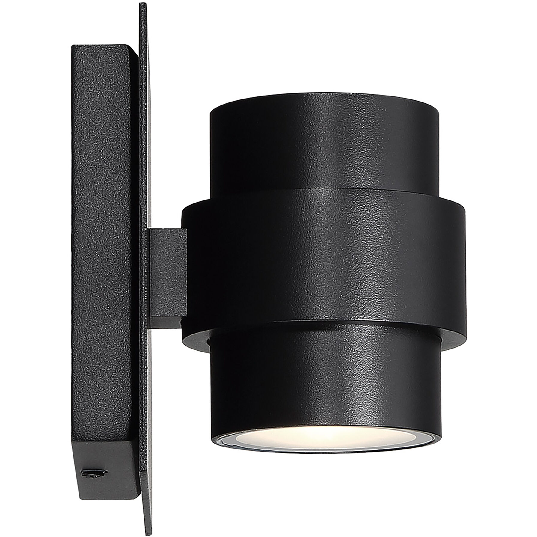 Barrel LED 5 inch Black Outdoor Wall Light in 5in, dweLED