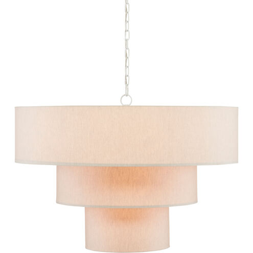 Livello 9 Light 36 inch White/Linen Chandelier Ceiling Light