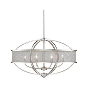 Colson 6 Light 36 inch Pewter Linear Pendant Ceiling Light