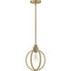 Fallon 1 Light 10 inch Lacquered Brass with Bamboo Pendant Ceiling Light