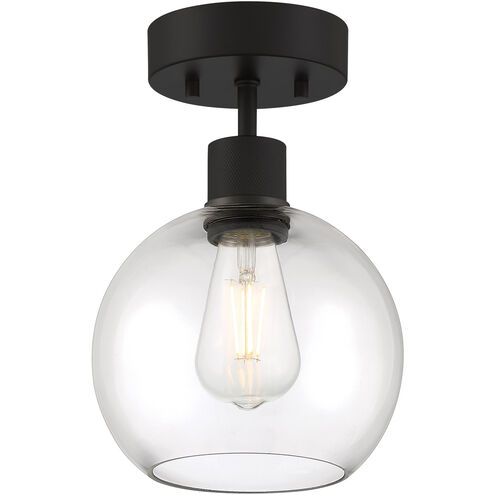 Port Nine LED 8 inch Matte Black Semi-Flush Ceiling Light