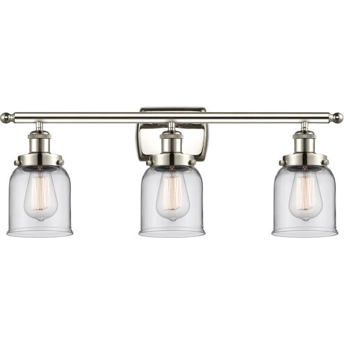 Ballston Small Bell LED 26 inch Polished Nickel Bath Vanity Light Wall Light in Clear Glass