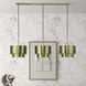 Zolana 3 Light 48 inch Antique Brass Linear Chandelier Ceiling Light, Extra Large