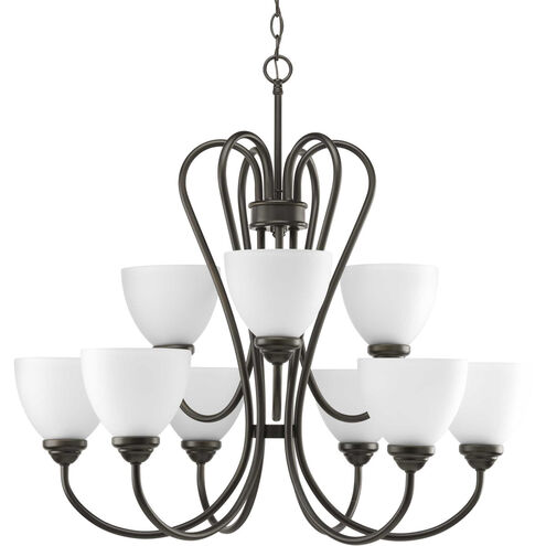 Heart 9 Light 29.81 inch Antique Bronze Chandelier Ceiling Light