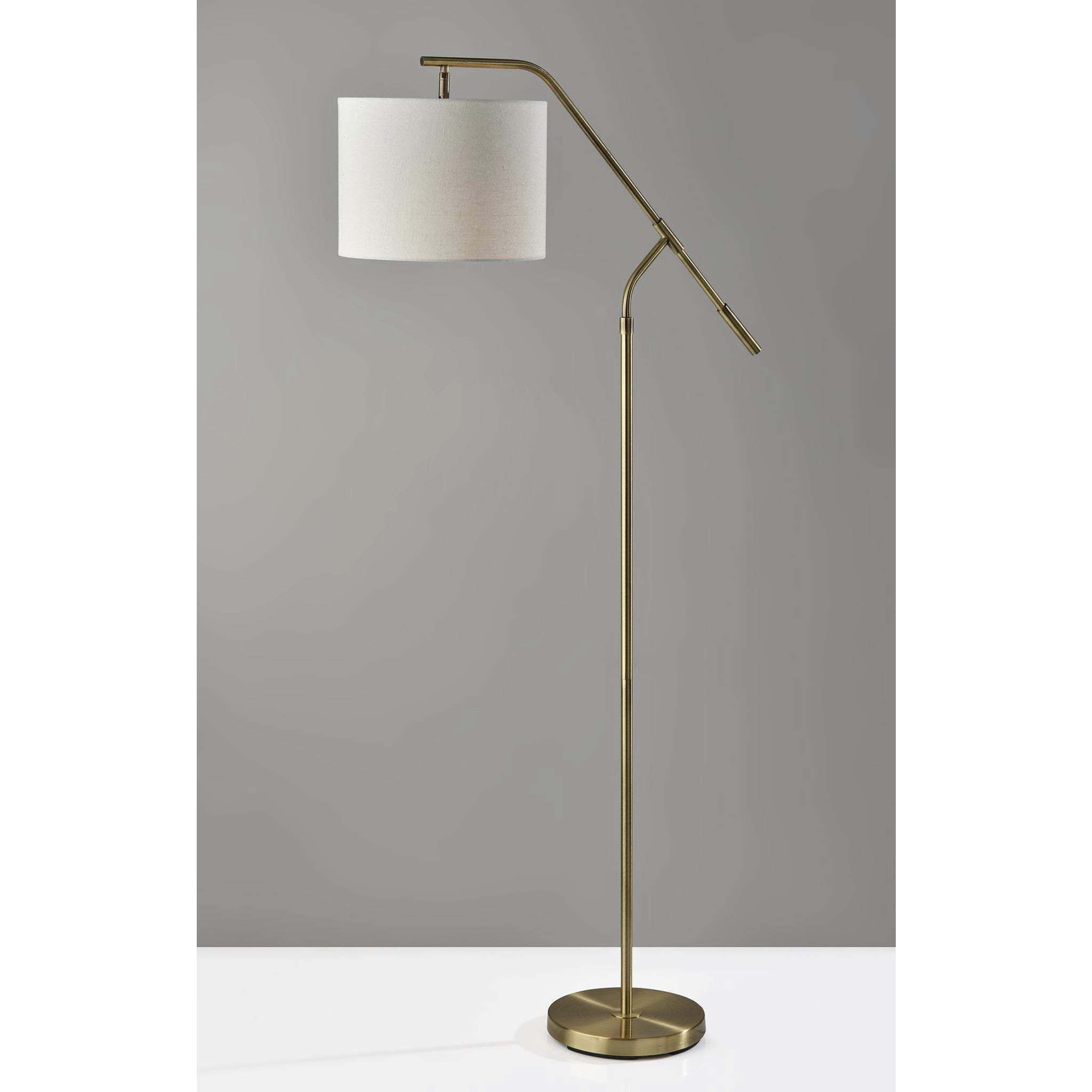 Milo 60 inch 100.00 watt Antique Brass Floor Lamp Portable Light, Simplee Adesso
