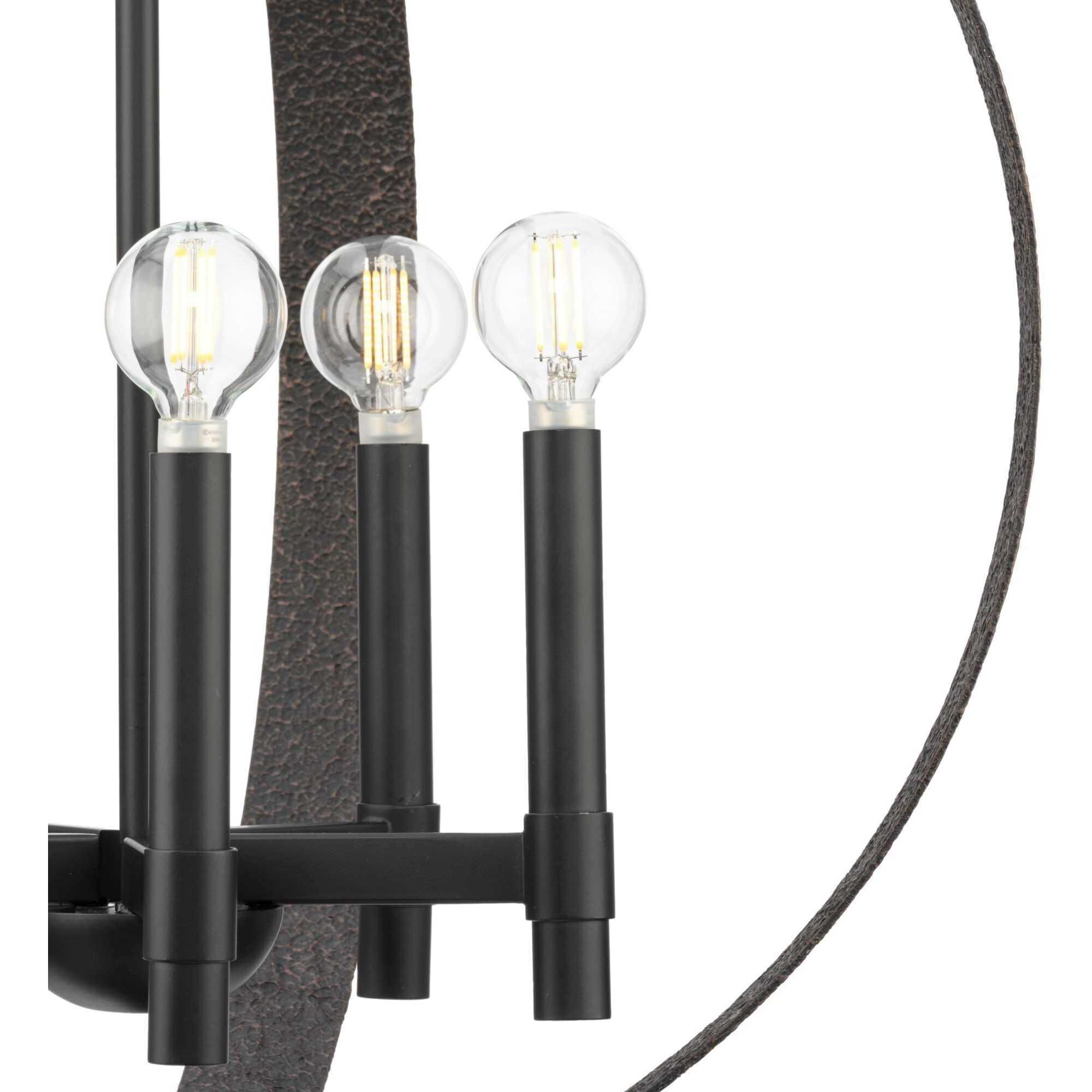 Allegheny 5 Light 22 inch Matte Black Chandelier Ceiling Light, Design Series