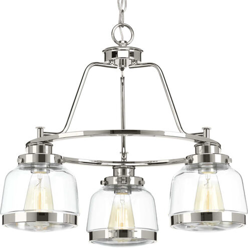 Judson 3 Light 22 inch Polished Nickel Chandelier Ceiling Light