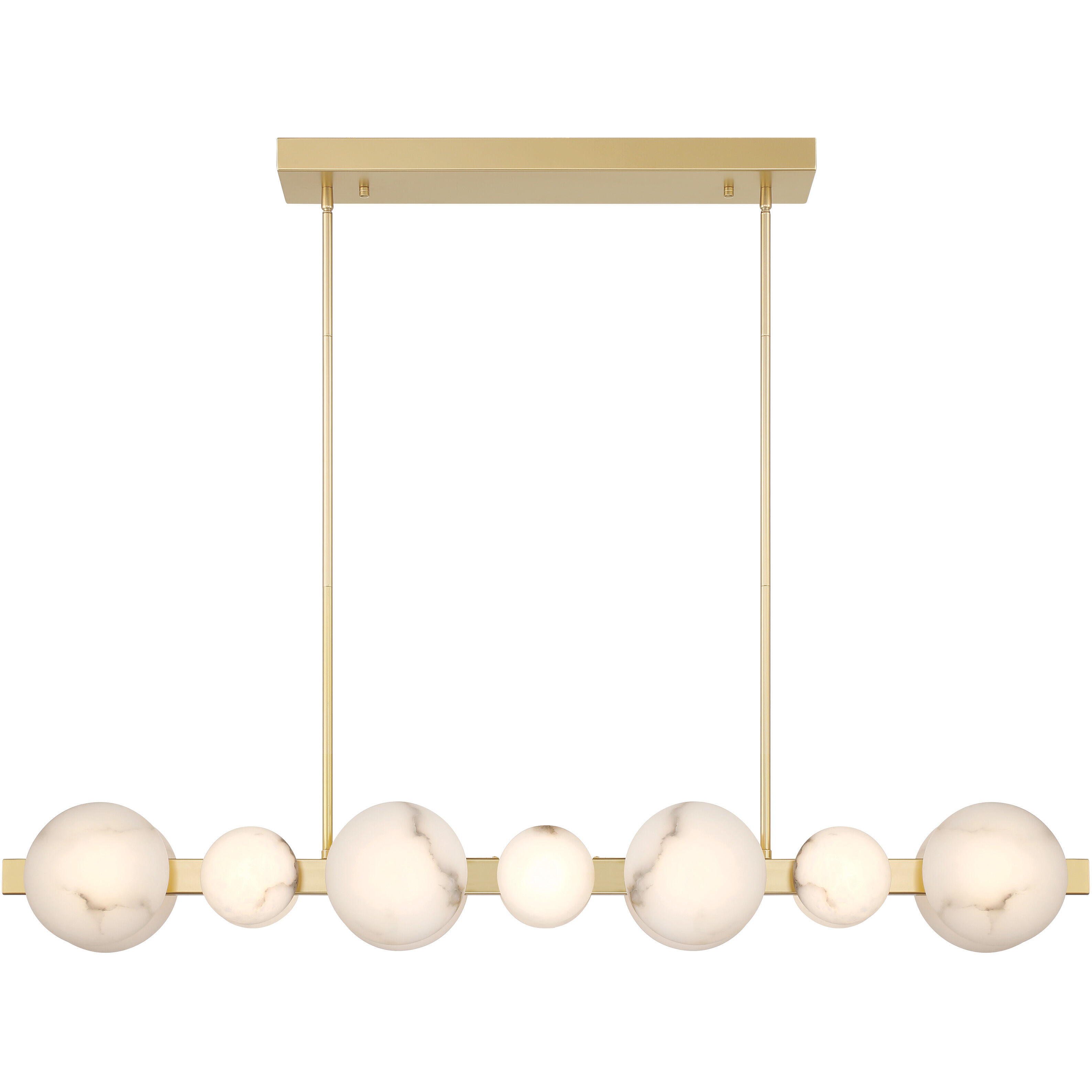 Zill LED 48.03 inch Lily Gold Island Chandelier Ceiling Light