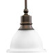 Madison 1 Light 7.63 inch Antique Bronze Mini-Pendant Ceiling Light