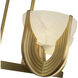 Colette LED 22.88 inch Vintage Brass Chandelier Ceiling Light in Vintage Brass and Alabaster