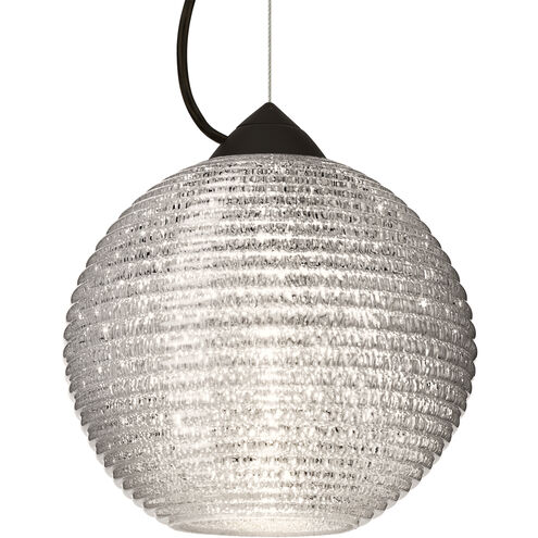 Kristall 8 LED Black Cord Pendant Ceiling Light