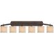 Textile 6 Light 56.5 inch Dark Bronze Bath Vanity Light Wall Light, Archway Family, Choices