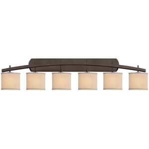 Textile 6 Light 56.50 inch Bathroom Vanity Light