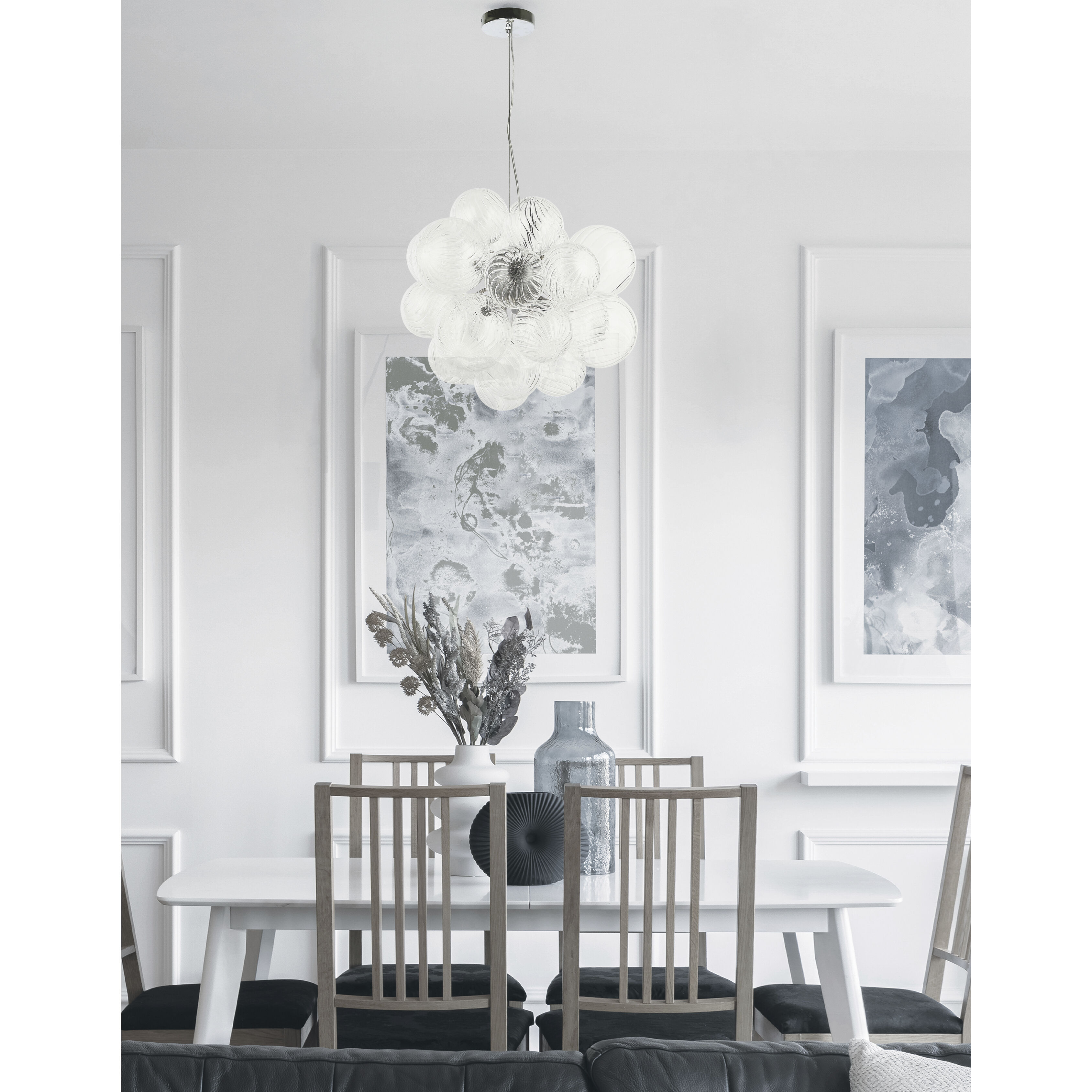 Charlize 6 Light 20 inch Polished Chrome Single Drop Pendant Ceiling Light