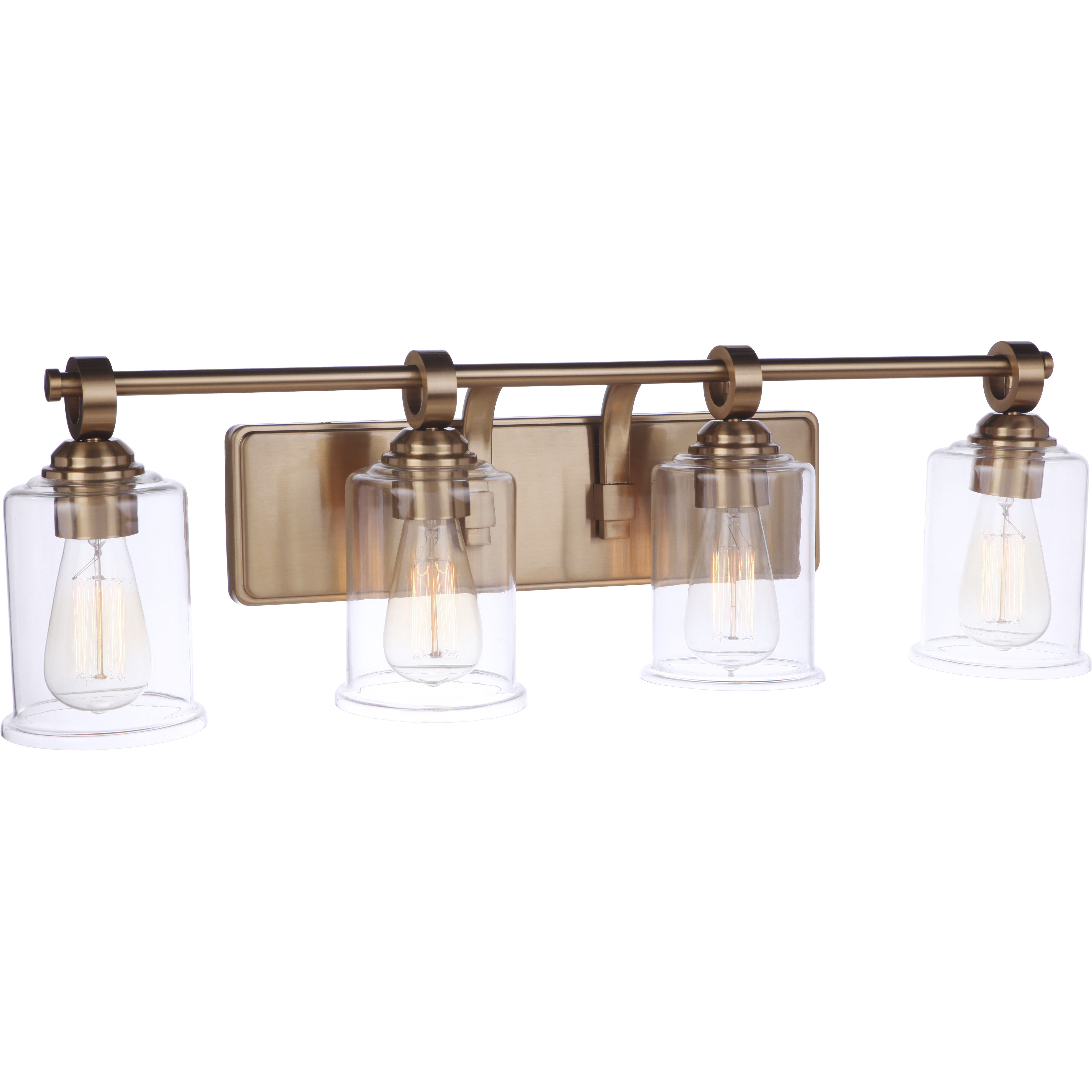 Romero 4 Light 30 inch Satin Brass Vanity Light Wall Light