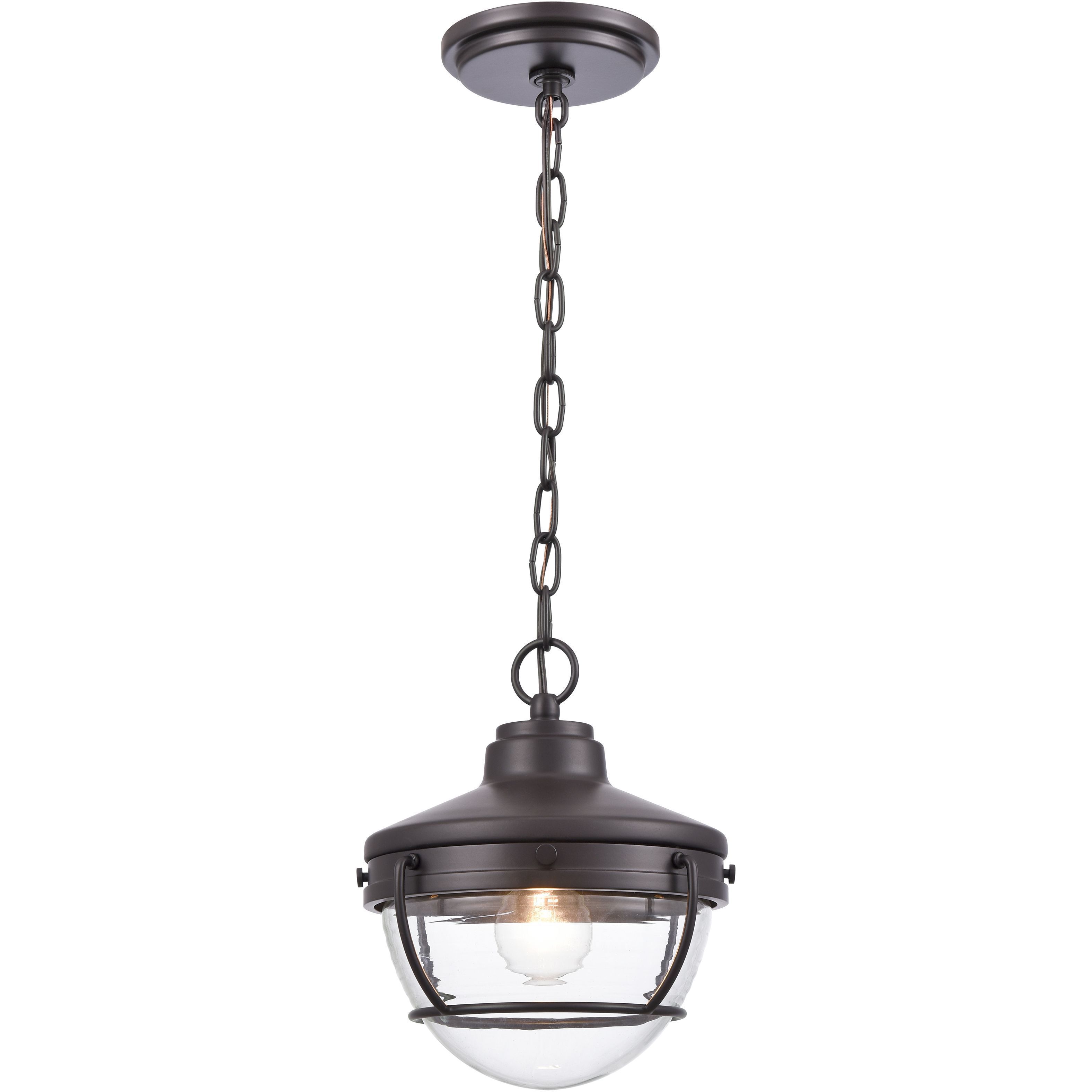 Eastport 1 Light 9 inch Oil Rubbed Bronze Outdoor Pendant