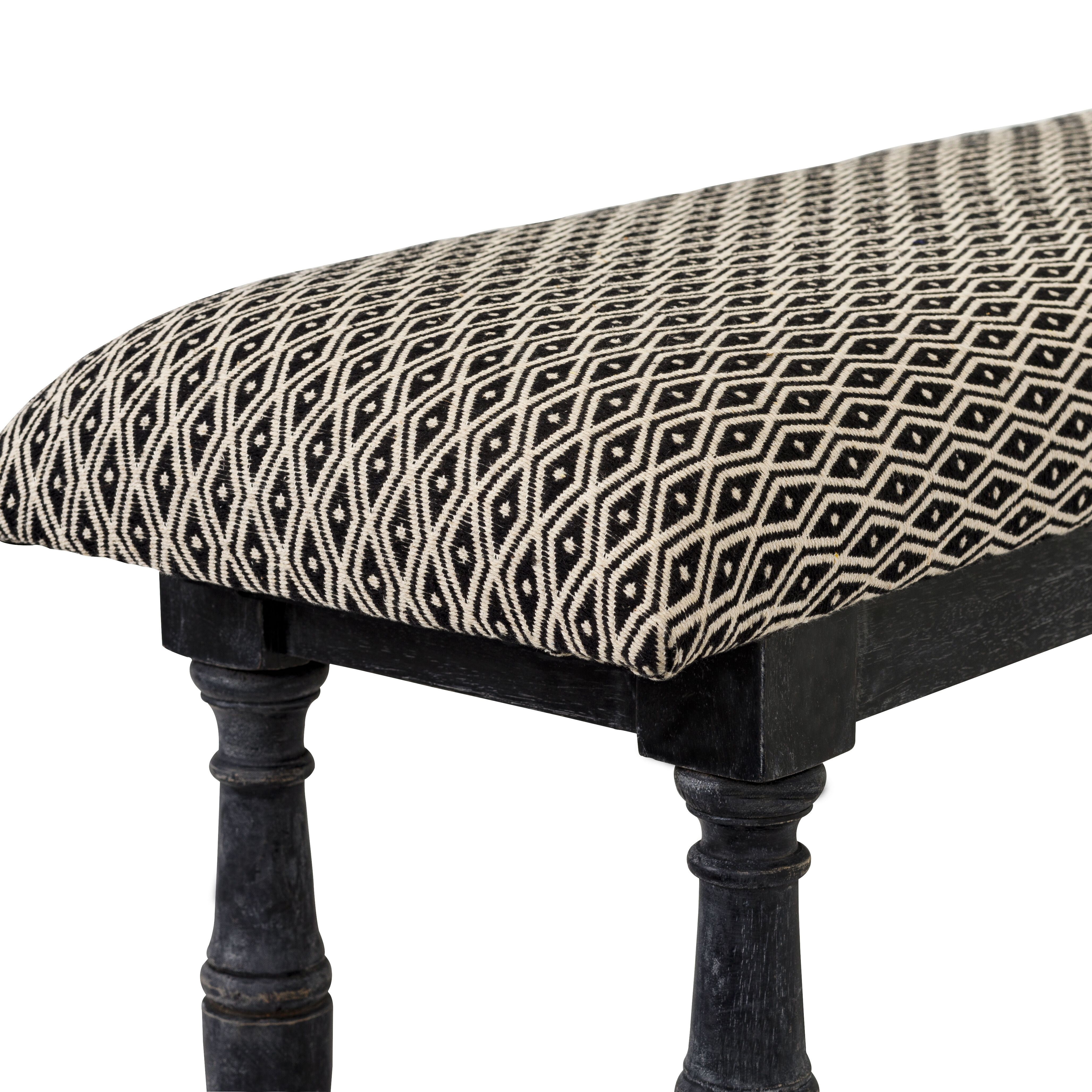 Avalanche Dark Grey Upholstered Bench