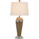Danrun Silver 33 inch 150.00 watt Brushed Steel Table Lamp Portable Light