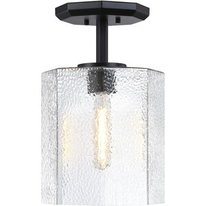 Haven LED 10 inch Matte Black Semi-Flush Mount Ceiling Light