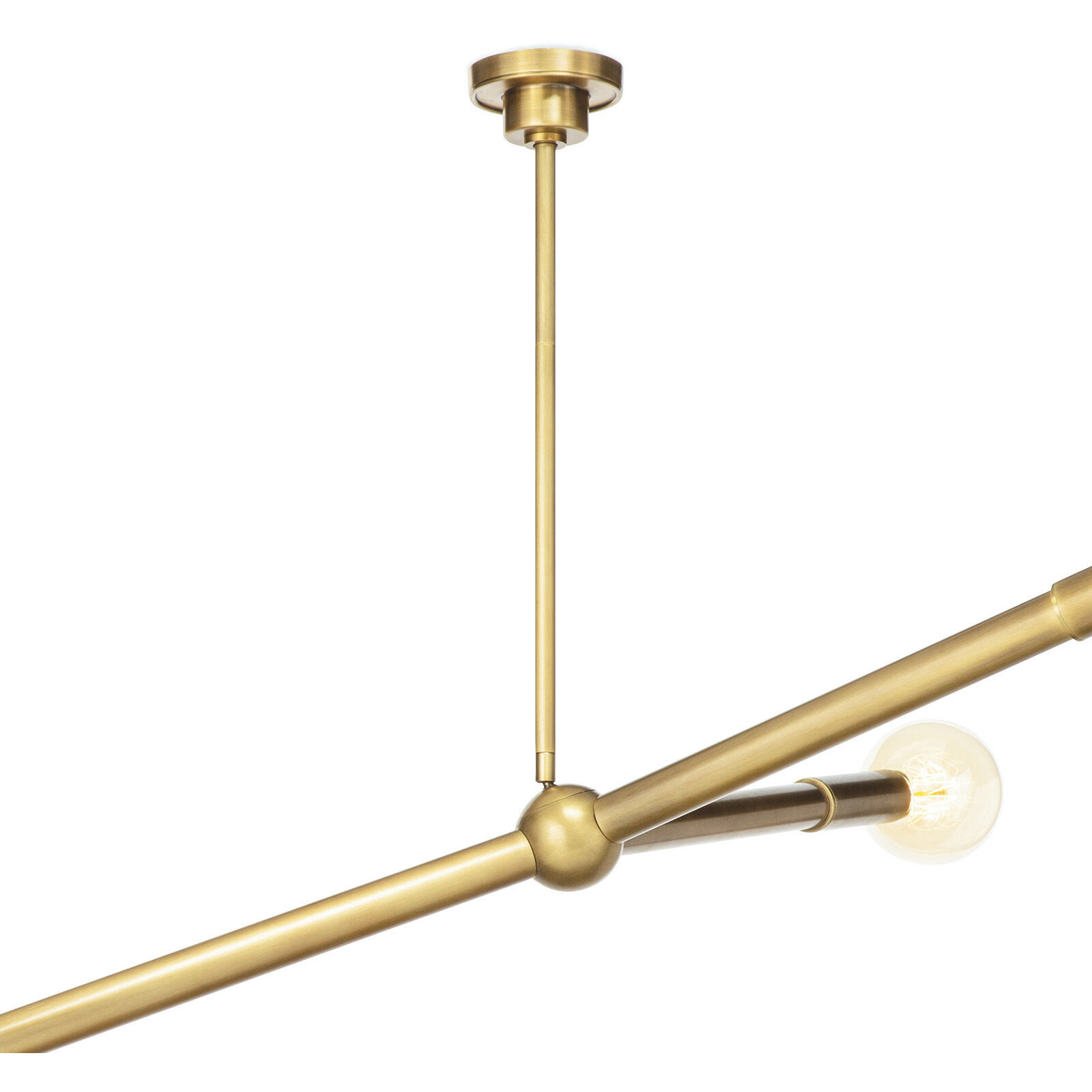 Talon 3 Light 51.25 inch Natural Brass Chandelier Ceiling Light