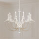 Priscilla 10 Light White Chandelier Ceiling Light in Bronze Pearl, Adjustable Height