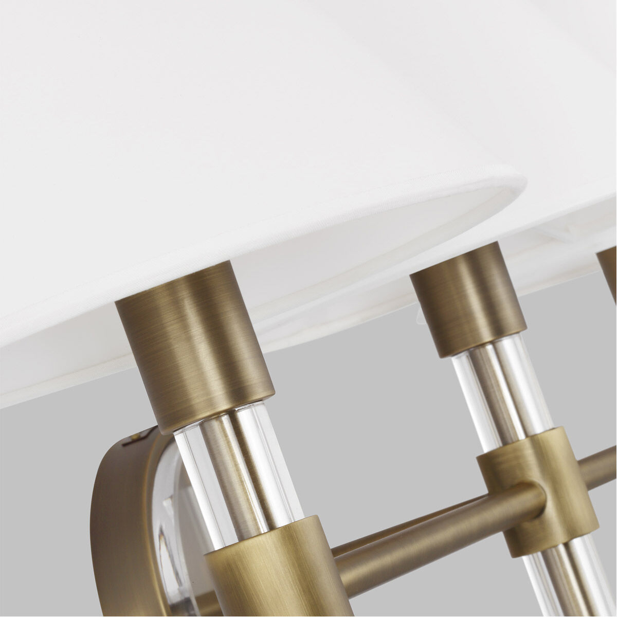 Robert 3 Light 27 inch Time Worn Brass / Clear Acrylic Vanity Light Wall Light