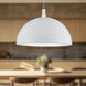 Archibald Pendant Ceiling Light in White with Gold Detail