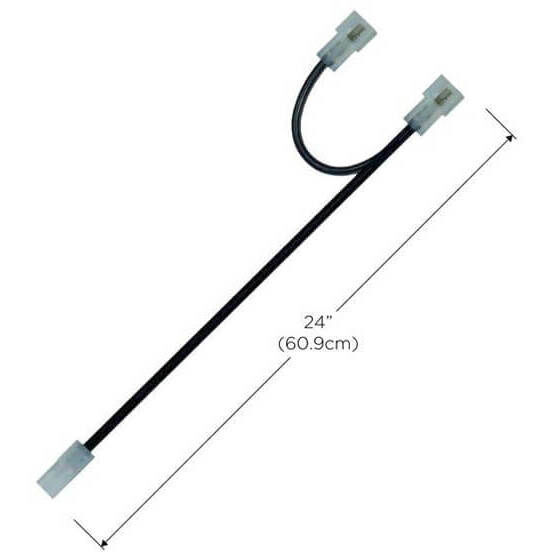 12V Black Accessory, Y Splitter