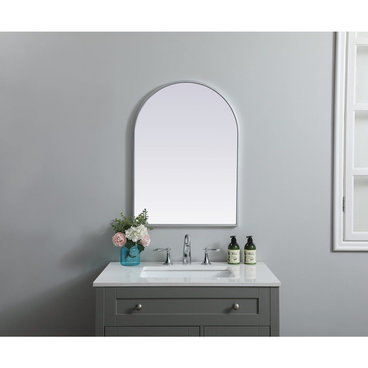Ayra 30 X 22 inch Silver Mirror