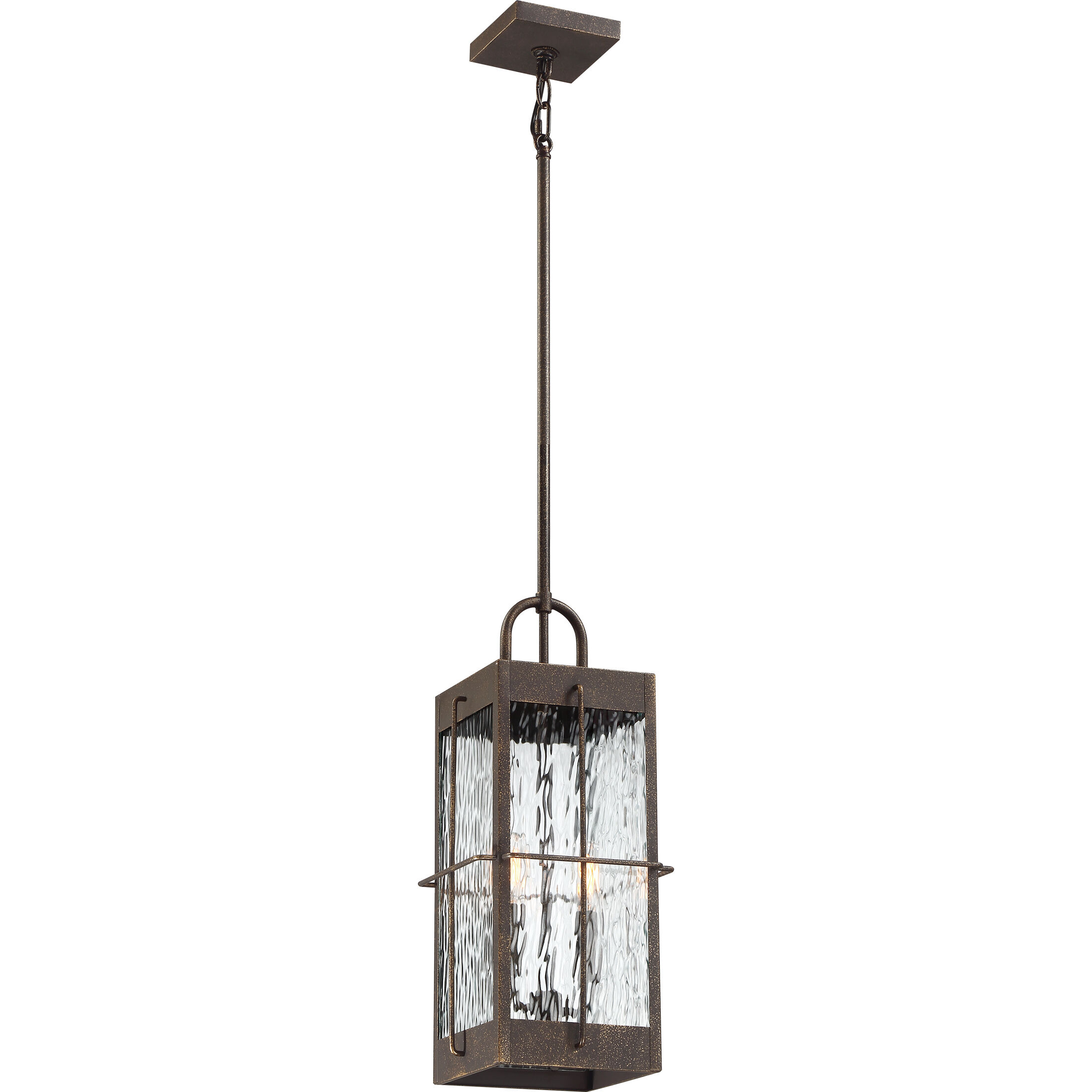 Ward 2 Light 8 inch Gilded Bronze Outdoor Hanging Lantern