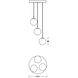 Loretto 3 Light 18 inch Satin Brass Pendant Ceiling Light