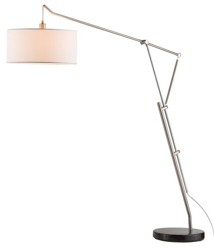 Brisbane 63 inch 150 watt Satin Steel Arc Lamp Portable Light