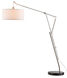 Brisbane 63 inch 150 watt Satin Steel Arc Lamp Portable Light