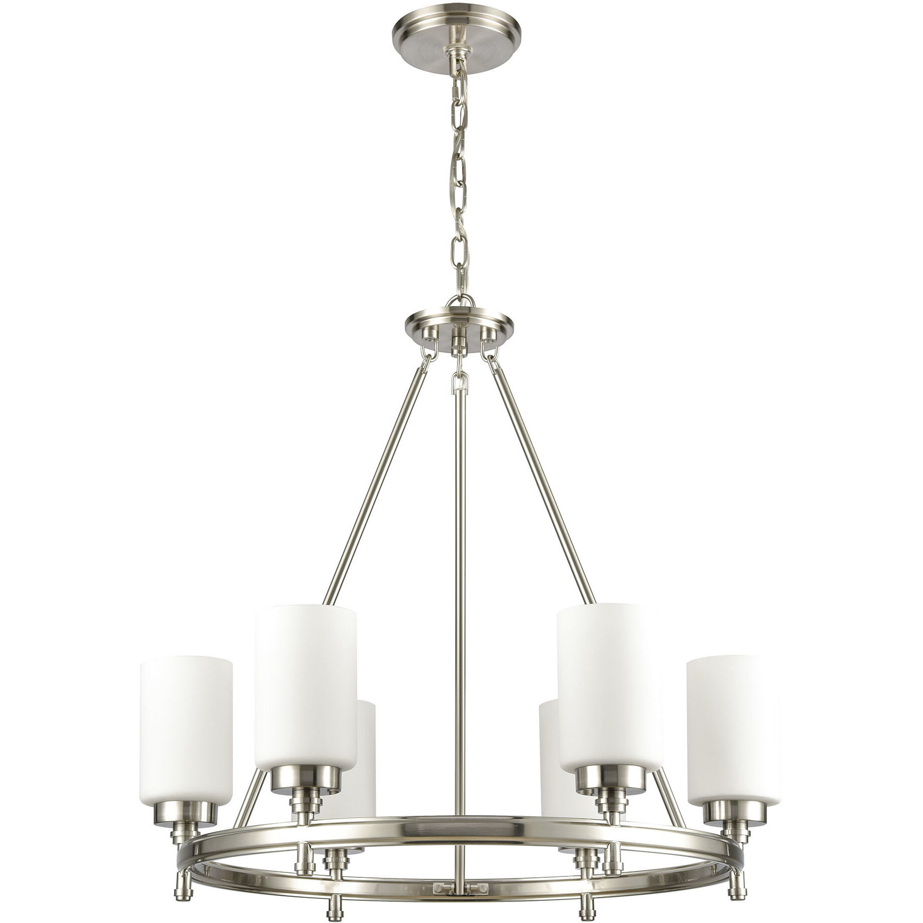 Dawson 6 Light 25 inch Satin Nickel Chandelier Ceiling Light