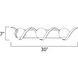 Curlicue 3 Light 30 inch Black and Polished Nickel Bath Vanity Wall Light
