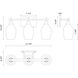 Alora Mood Kingsley 3 Light 21.88 inch Brushed Nickel Bath Vanity Light Wall Light