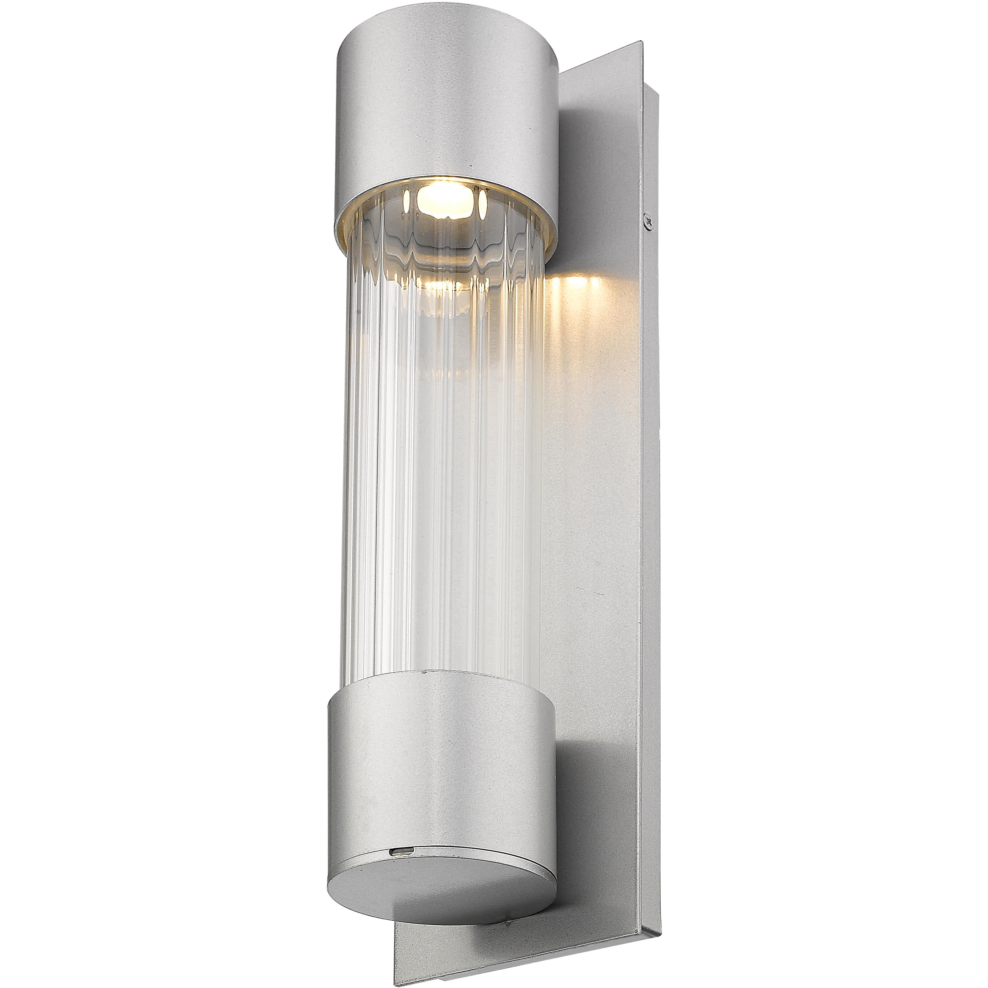 Striate Outdoor Wall Light in Silver