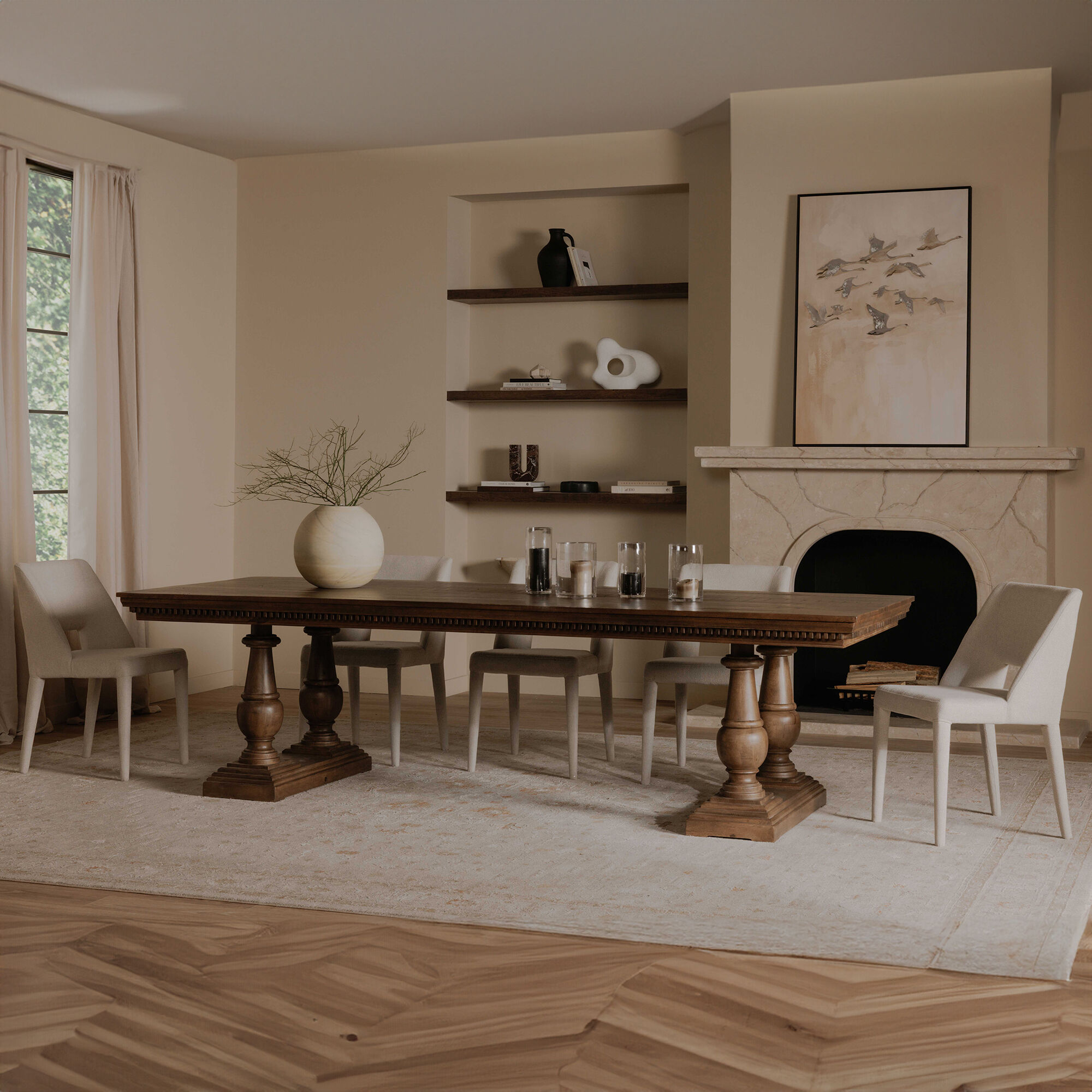 Everson 110 X 43 inch Dark Brown Dining Table