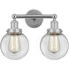 Beacon 2 Light 15.5 inch Polished Chrome Bath Vanity Light Wall Light