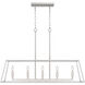 Prescott 5 Light 36 inch Brushed Nickel Island Light Ceiling Light
